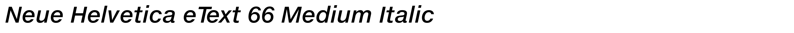 Neue Helvetica eText 66 Medium Italic